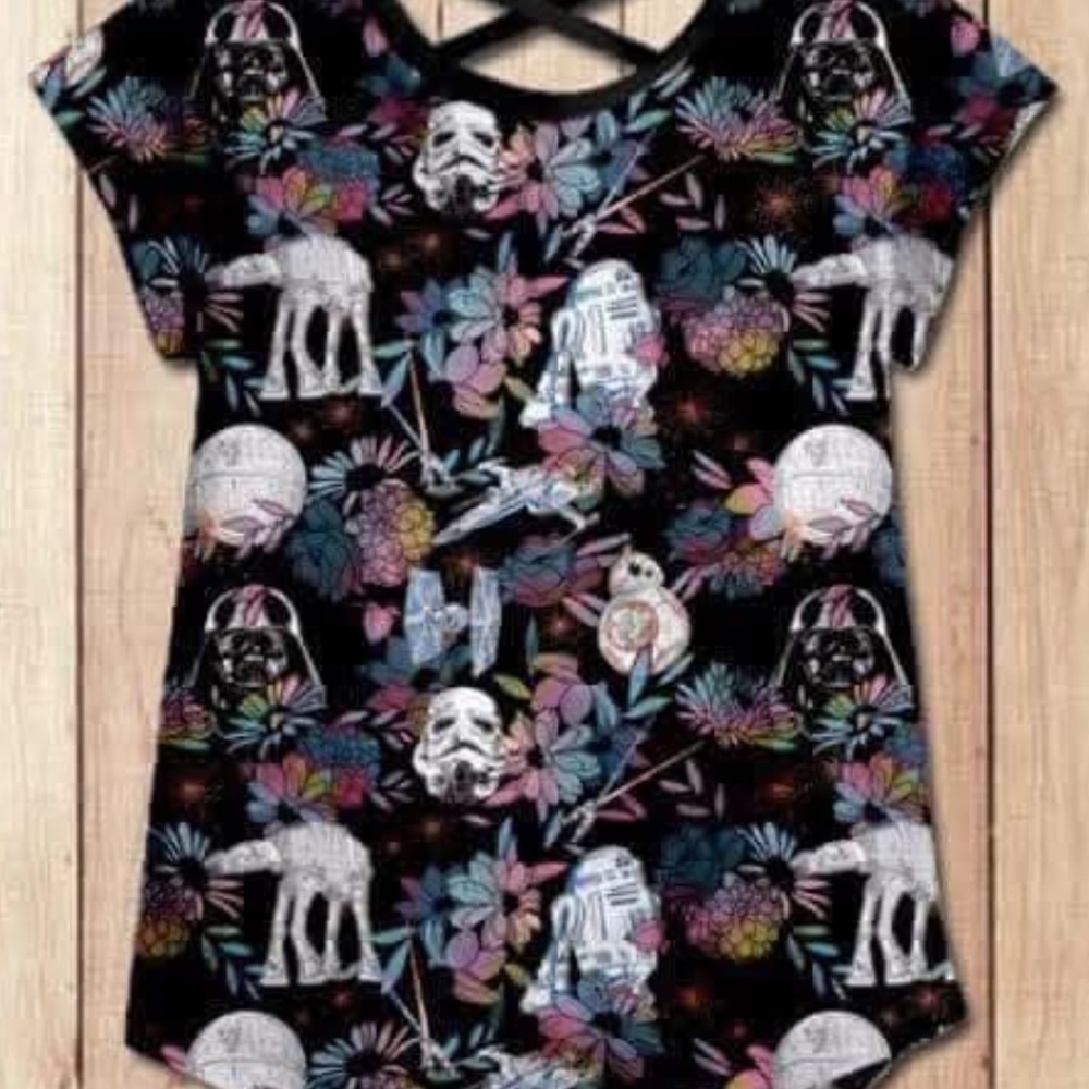 ***ISO Floral Star Wars Shirt